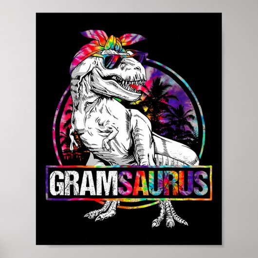 Gramsaurus Dinosaur Gram Saurus familie overeenkom Poster (Voorkant)