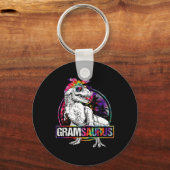 Gramsaurus Dinosaur Gram Saurus Family Matching Ti Sleutelhanger (Voorkant)