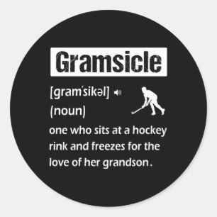 Gramsicle ijshockey oma sikkel definitie ronde sticker