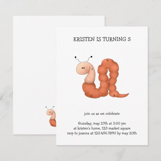 Gramtuin ・ Rode worm Kaart (Voorkant / Achterkant)