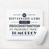 Gramtypografie over procrastings humor muismat (Met muis)