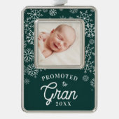 Gran | Baby Foto Grandma Verzilverd Omlijst Ornament (Voorkant)