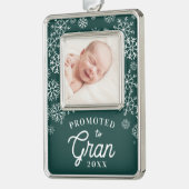 Gran | Baby Foto Grandma Verzilverd Omlijst Ornament (Links)
