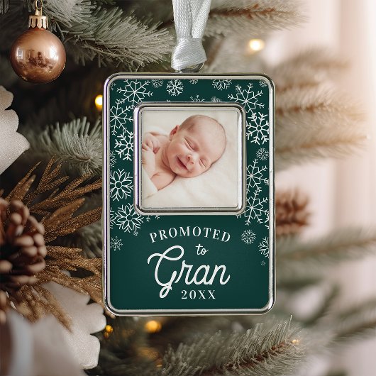 Gran | Baby Foto Grandma Verzilverd Omlijst Ornament