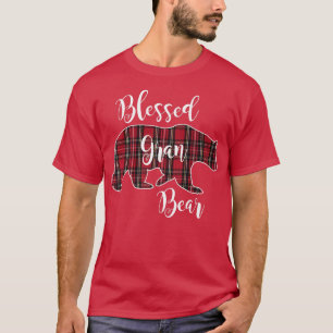 Gran Beer zonder been Red Tartan Pset Grandma Gift T-shirt