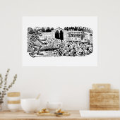 Gran Calavera Eléctrica door José Guadalupe Posada Poster (Keuken)