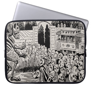 Gran Calavera Eléctrica Laptop Sleeve