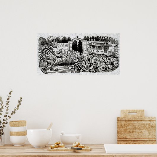 Gran Calavera Eléctrica Poster (Keuken)