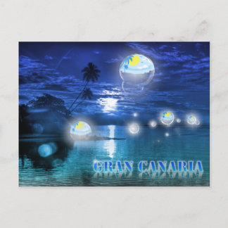 Gran Canaria blauw briefkaart