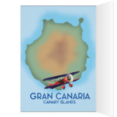 Gran Canaria Canarisch eiland, reisaffiche kunst. (Binnen (Links))