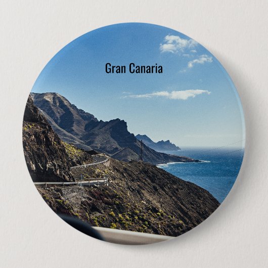 Gran Canaria (Canarische Eilanden), Spanje, Ronde Button 4,0 Cm (Voorkant)