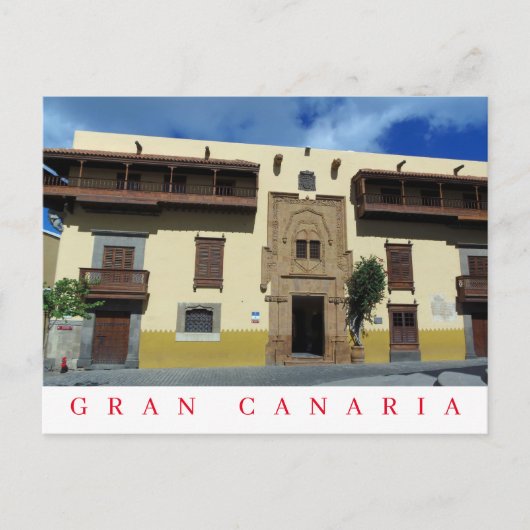 Gran Canaria Casa Museo de Colón uitzicht briefkaa Briefkaart (Voorkant)