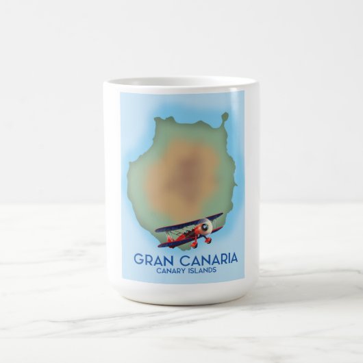 Gran Canaria eiland, reisposter kunst. Magische Mok (Midden)