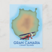 Gran Canaria kanarieeiland, reisposterkunst. Briefkaart (Voorkant)
