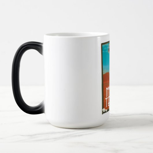 Gran Canaria kanarieeiland, reisposterkunst. Magische Mok (Links)