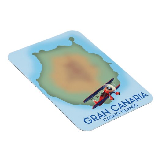 Gran Canaria kanarieeiland, reisposterkunst. Magneet (Rechterzijde)