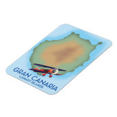 Gran Canaria kanarieeiland, reisposterkunst. Magneet (Linkerzijde)