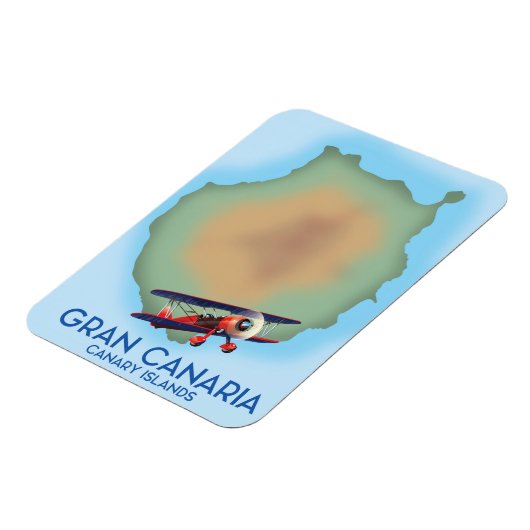 Gran Canaria kanarieeiland, reisposterkunst. Magneet (Linkerzijde)