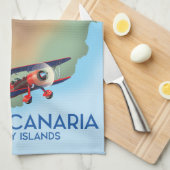 Gran Canaria kanarieeiland, reisposterkunst. Theedoek (Quarter Fold)