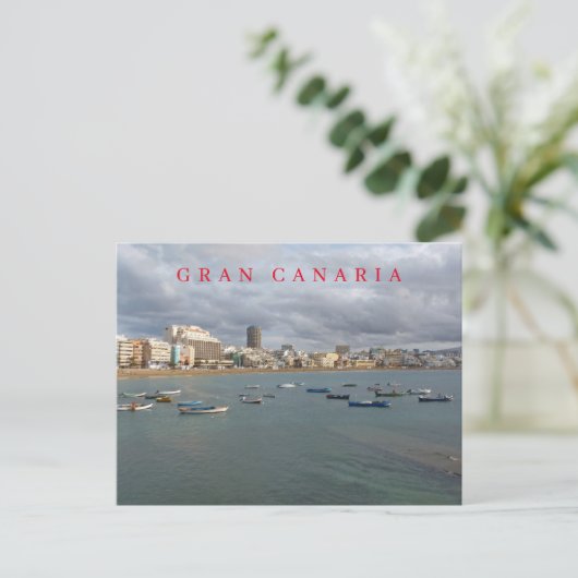 Gran Canaria Las Canteras strand uitzicht briefkaa Briefkaart (Staand voorkant)