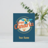 Gran Canaria Parrot Canarische Eilanden Spanje Vin Feestdagenkaart (Staand voorkant)