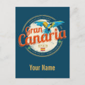 Gran Canaria Parrot Canarische Eilanden Spanje Vin Feestdagenkaart (Voorkant)