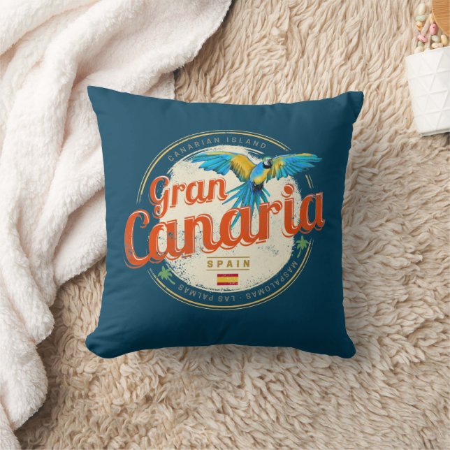 Gran Canaria Parrot Canarische Eilanden Spanje Vin Kussen (Deken)