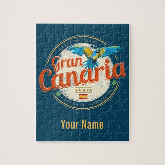 Gran Canaria Parrot Canarische Eilanden Spanje Vin Legpuzzel (Verticaal)