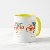 Gran Canaria Parrot Canarische Eilanden Spanje Vin Mok (Voorkant rechts)