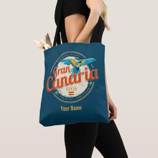 Gran Canaria Parrot Canarische Eilanden Spanje Vin Tote Bag (Dichtbij)