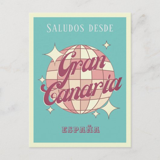 Gran Canaria Spanje España retro Briefkaart (Voorkant)