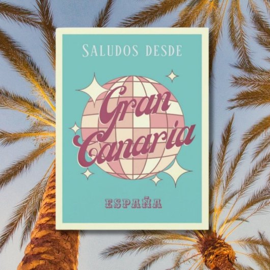 Gran Canaria Spanje España retro  Briefkaart