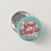 Gran Canaria Spanje toerisme souvenir Ronde Button 3,2 Cm (Voorkant /achterkant)