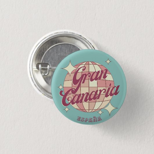 Gran Canaria Spanje toerisme souvenir Ronde Button 3,2 Cm (Voorkant /achterkant)
