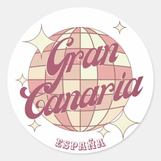 Gran Canaria Spanje toeristische decoratie Ronde Sticker (Voorkant)