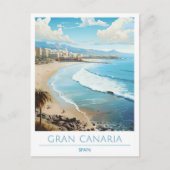 Gran Canaria Spanje Vintage Travel Briefkaart (Voorkant)