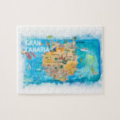 Gran Canaria Travel Map Legpuzzel (Horizontaal)