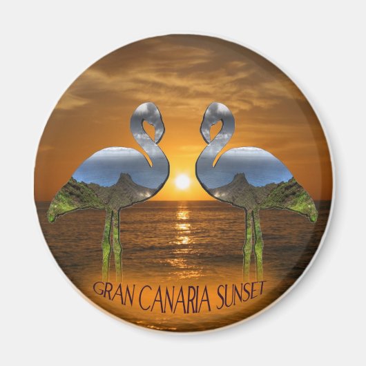 Gran Canaria Zonsondergang Magneet (Voorkant)