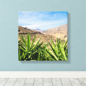 Gran Canary Mountain Landscape Canvas Afdruk (Insitu (Houten vloer))