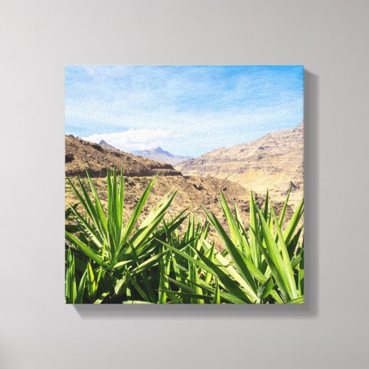 Gran Canary Mountain Landscape Canvas Afdruk (Voorkant)