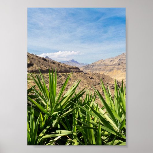 Gran Canary Mountain Landscape Poster (Voorkant)