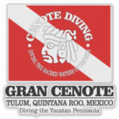 Gran Cenote (best caves) Sticker (Voorkant)