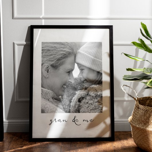 Gran en ik gepersonaliseerde Afbeelding cadeau voo Poster