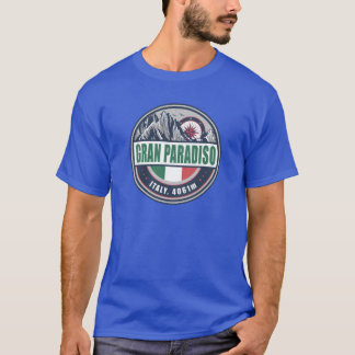 Gran Paradiso Italy Flag Mountain Hiking Design gi T-shirt
