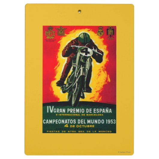 Gran Premio de Espana  posterEuropa Klembord (Achterkant)