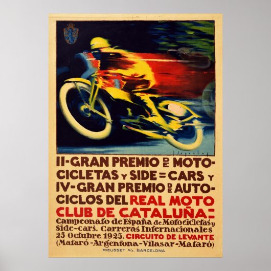 Gran Premio de Moto GP Motorcycle Racing Catalunya Poster (Voorkant)