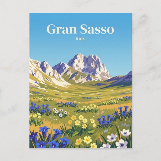 Gran Sasso d'Italia Italië Briefkaart (Voorkant)