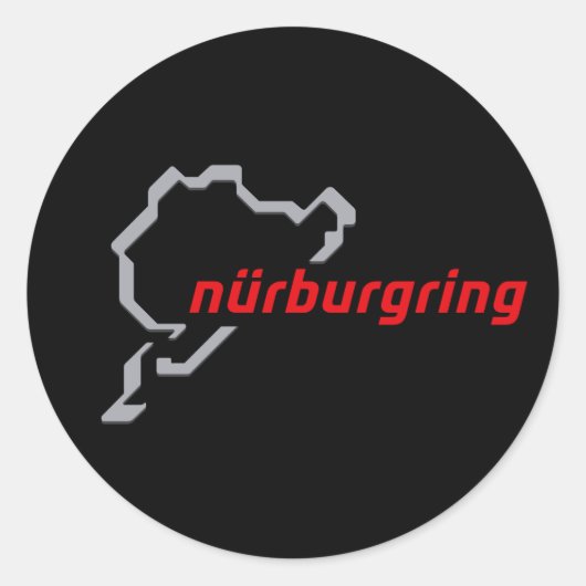 Gran Turismo Nurburgring Nordschleif Gamer Driver Ronde Sticker (Voorkant)