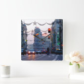 Gran Vía de Madrid en Navidad Vierkante Klok (Huis)