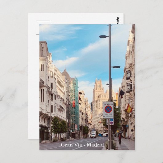 Gran Vía - Madrid Briefkaart (Voorkant / Achterkant)
